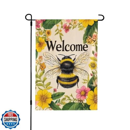 Bee Garden ag Vertical Double Sided Outdoor Yard ags 12.5x18 Inch Burlap JJE DDI GGX