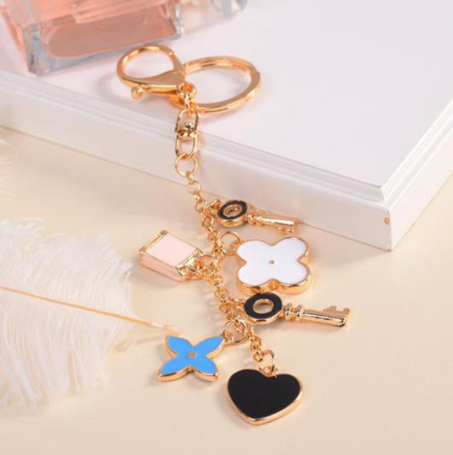 EASYA Клевер Любви Креативный Подарок Брелок Сплав Стразы Брелок Подвеска для Сумки Женский Шарм для Сумки Автомобильные Аксессуары Маленький Подарок