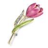 Женская летняя мода тюльпан стразы цветок брошь булавка кристалл ювелирные изделия одежда аксессуары брошь подарок свадебные булавки украшение