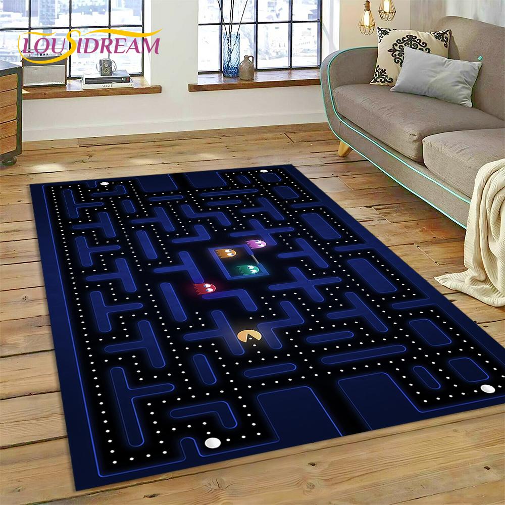 Retro Pacman-n Classics Game Rug Carpet for Living Room Bedroom Home Decor,Floor Mat Non-slip Decoration for Sofa Doormat Kids