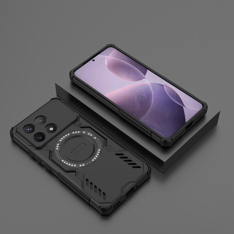 Для Poco X6 Pro Чехол Чехол Xiaomi Poco X6 Pro Capas Кольцевой Магнитный Жесткий Ударопрочный Magsafe Беспроводная Зарядка Fundas Poco X6 Pro