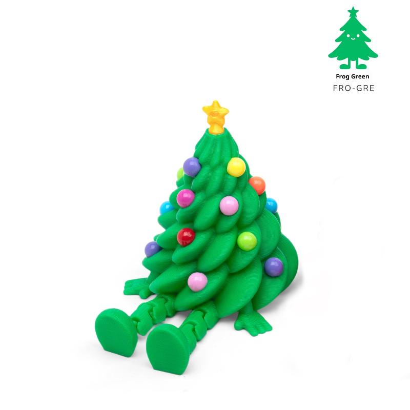 Милые настольные украшения на Рождество, напечатанные на 3D-принтере, Рождественские елки с красочными соединениями и подвижными формами, Рождественский подарок, украшения