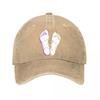 Neon Soles Pop Line Art  New Vintage Washed Cotton Baseball Cap Sun Hats