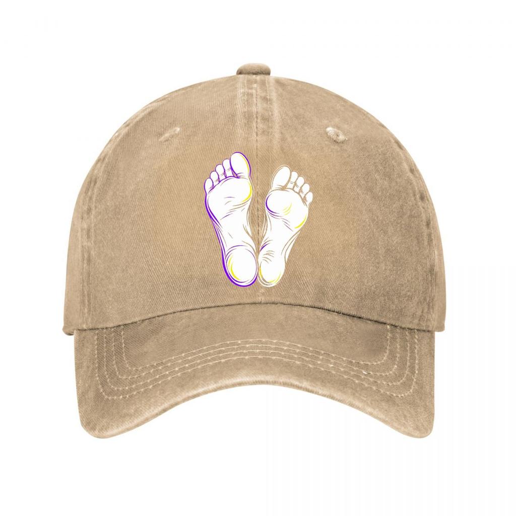 Neon Soles Pop Line Art New Vintage Washed Cotton Baseball Cap Sun Hats