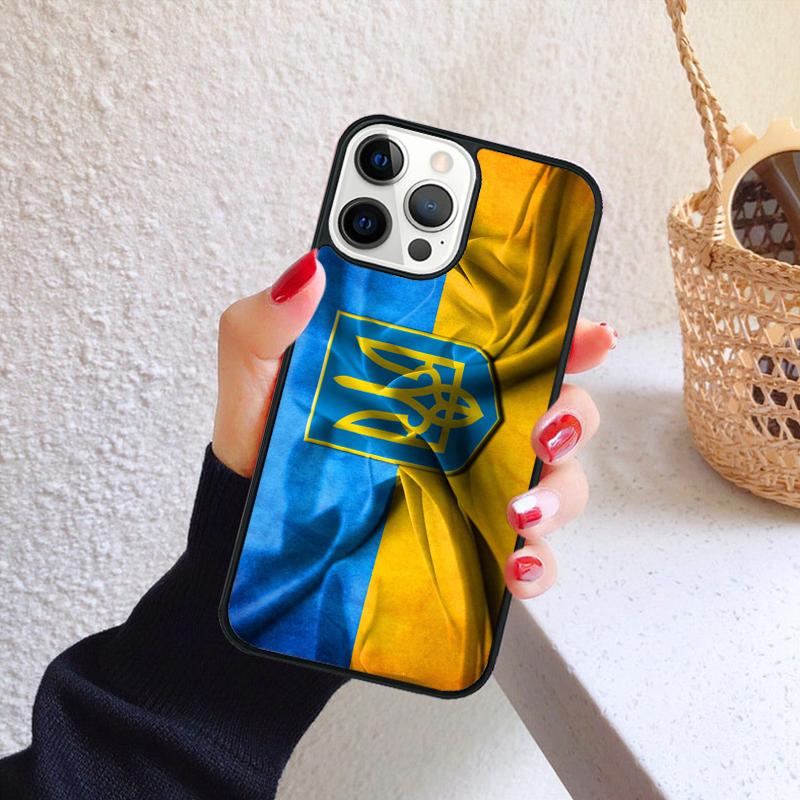 Флаг Украины с гербом Чехол для телефона Cover Для iPhone 17 Air 16 15 14 12 13 Pro Max Plus coque Fundas