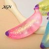 Soft Stress Ball Glitter Banana Sugar Slow Rebound Relief Clear Toy Squeeze Sensory Anxiety Relieving Simulated