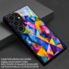 Яркий Геометрический Узор 2D Чехол для Телефона для Samsung S26 S25 S24 S23 S22 S21 S20 A56 A36 A16 - Стеклянная Защитная Крышка