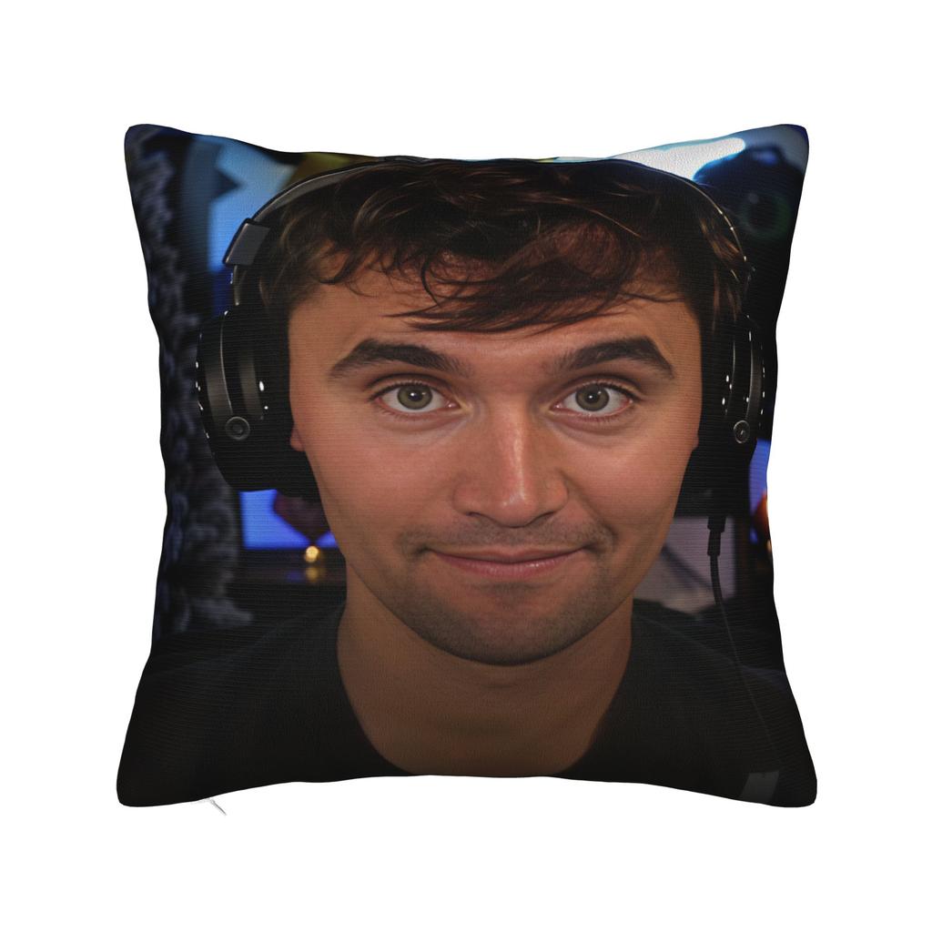 Charlie Kirk Stream Headset Pillow Cover Comfy Cushion Cover Funny Pillow Case For Couch Sofa Bedroom
