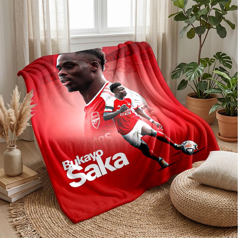 Bukayo Saka Theme blanket Soft Flannel Blanket Plush Throw Blanket Cozy Sofa Bed Blanket for Home Decor