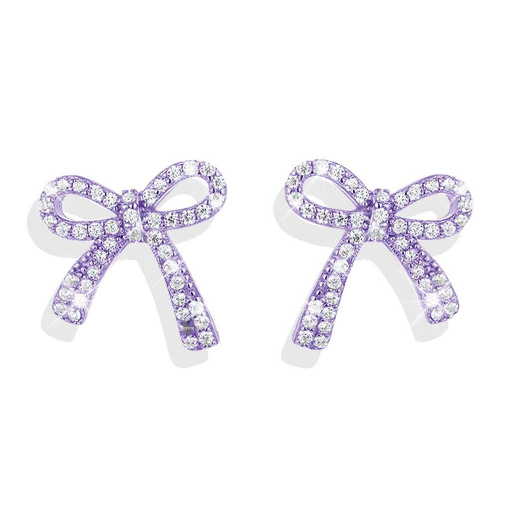S925 Exquisite Full Diamond Cross Earrings - Simple, Luxurious Silver Needle for Women