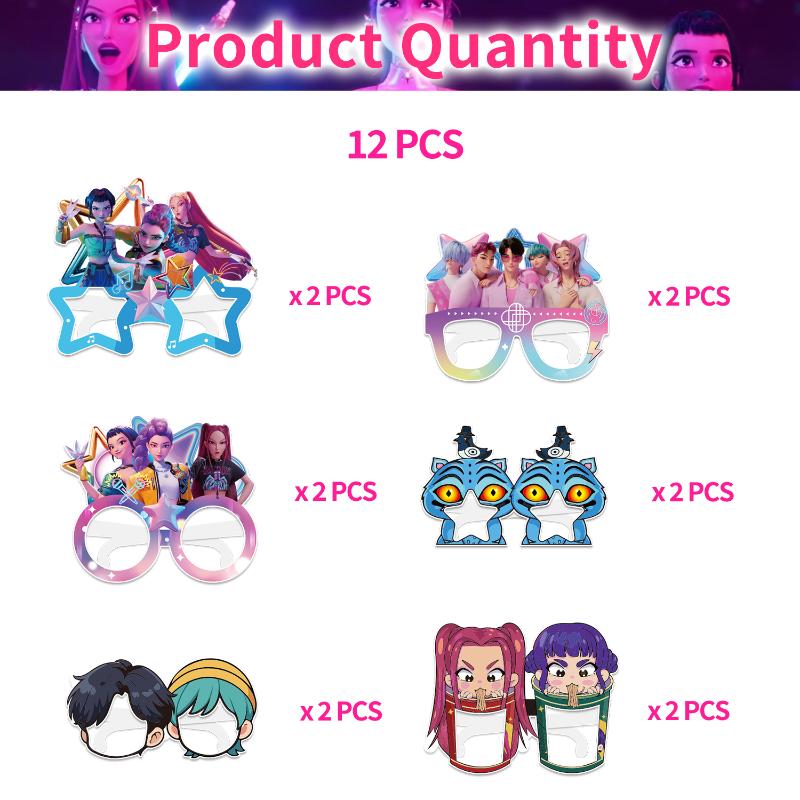12 шт. K-pop Очки Истребители демонов Украшения для вечеринки в честь дня рождения Гоночные очки Маски Детская вечеринка по случаю дня рождения Реквизит для фотосъемки