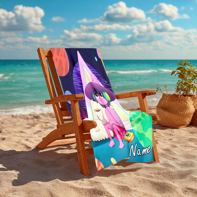 Personalized customized proof beach towel with The Midnight Gospel pattern - soft, absorbent,quick-drying,perfect swimming,camping&bathing