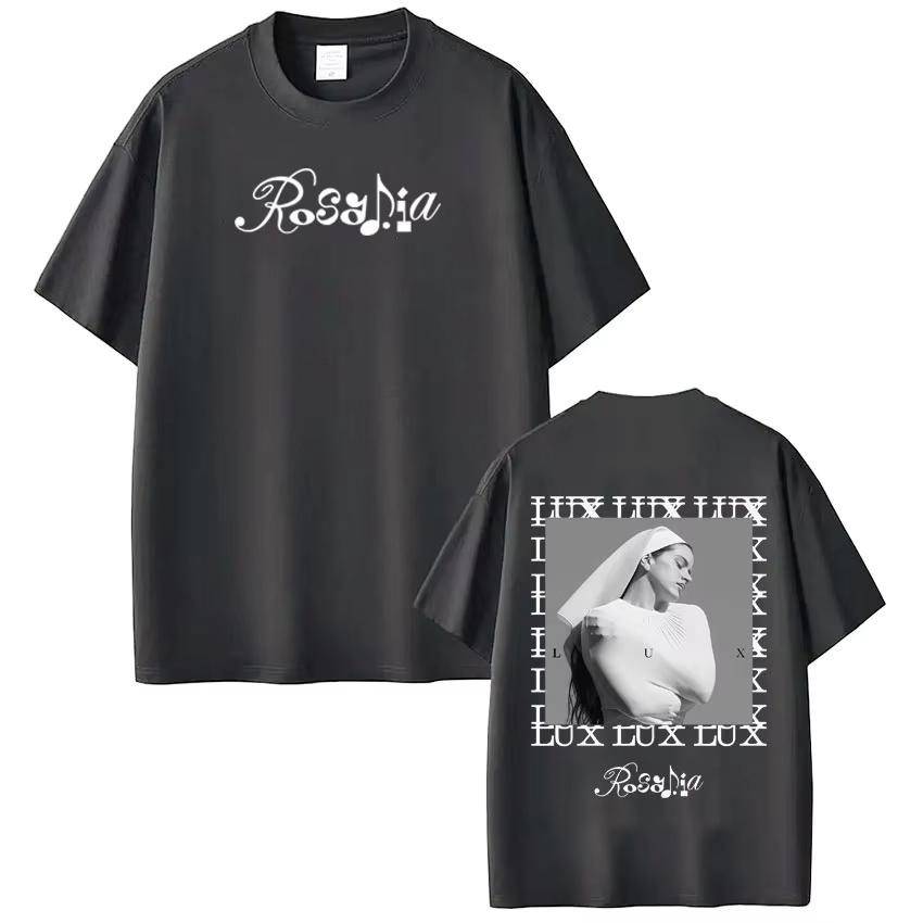 Singer Rosalía LUX Album Tour 2026 Print T Shirt Men Women Fashion Tshirt Shortsleeved Cotton summer Vintage Aesthetic Top