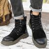 100% натуральная кожа мужские ботинки на шнуровке дышащая обувь с высоким верхом повседневная мужская зимняя обувь осенние зимние ботинки ботинки для пустыни