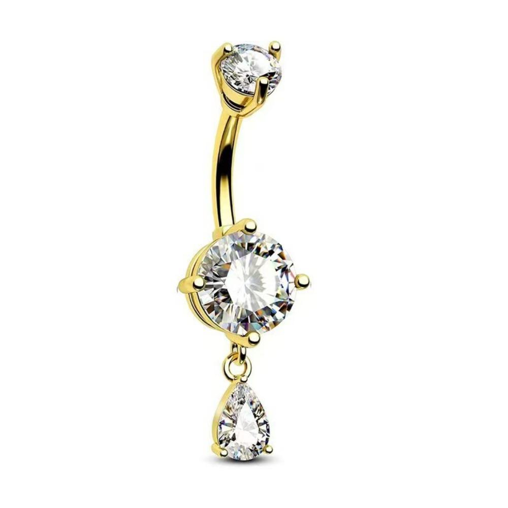 Teardrop Shape Navel Ring Crystal Belly Piercing Jewelry Fashion Belly Button Rings  Daily