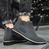 Зимние ботинки для мужчин, роскошные бренды, удобная деловая мужская обувь, износостойкие осенние повседневные кожаные бархатные ботинки челси