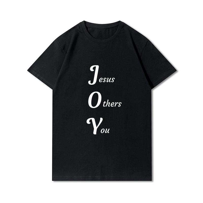 Футболка большого размера «Я люблю Иисуса» Христианская вера Унисекс Повседневные хлопковые топы Персонализированная печать Уличная одежда Подарок для любителей Иисуса Футболка