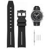 Ремешок для часов 20 мм для Omega Omega и Swatch Резина 20 мм Силикон Водонепроницаемый и Потостойкий X, Swatch, MoonSwatch, Ремешок, Ремешок, Omega, Speedmaster,