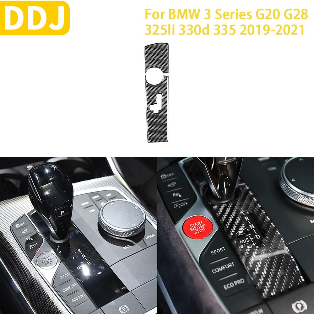 Углеродное волокно для BMW 3 серии G20 G28 325li 330d 335 2022, аксессуары, отделка панели передач автомобиля, наклейка, украшение