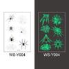 Children's Halloween Luminous Temporary Tattoo Sticker Waterproof Sweat Green 3D Spider Tattoo Sticker Face Arm Body Fake Tattoo
