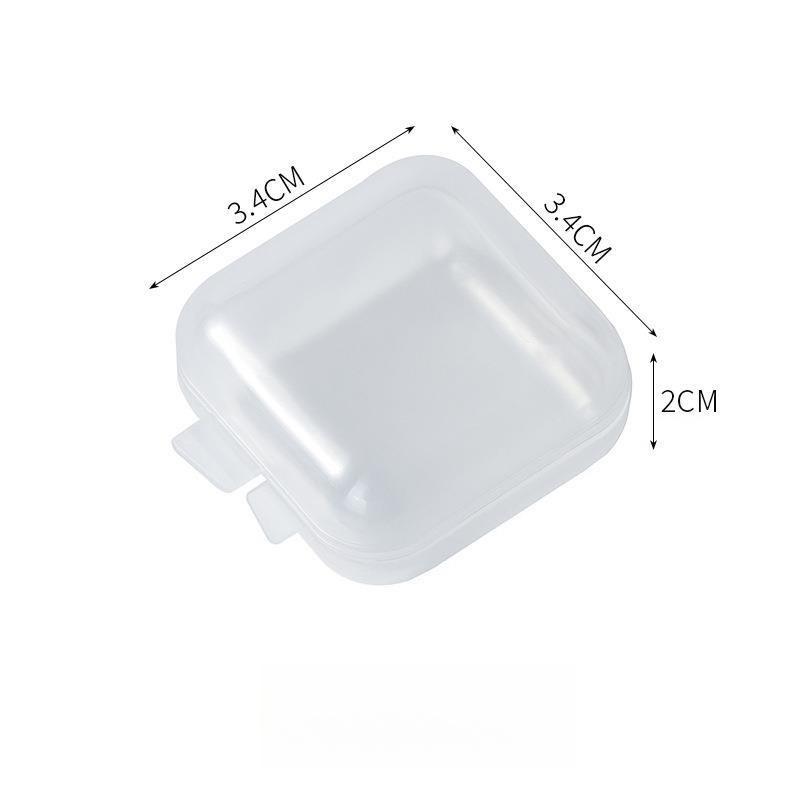 Мини-пластиковая коробка для хранения ювелирных изделий, квадратная, прозрачная, откидная, портативная, контейнер для таблеток, держатель для ювелирных изделий, упаковка, витрина для сережек