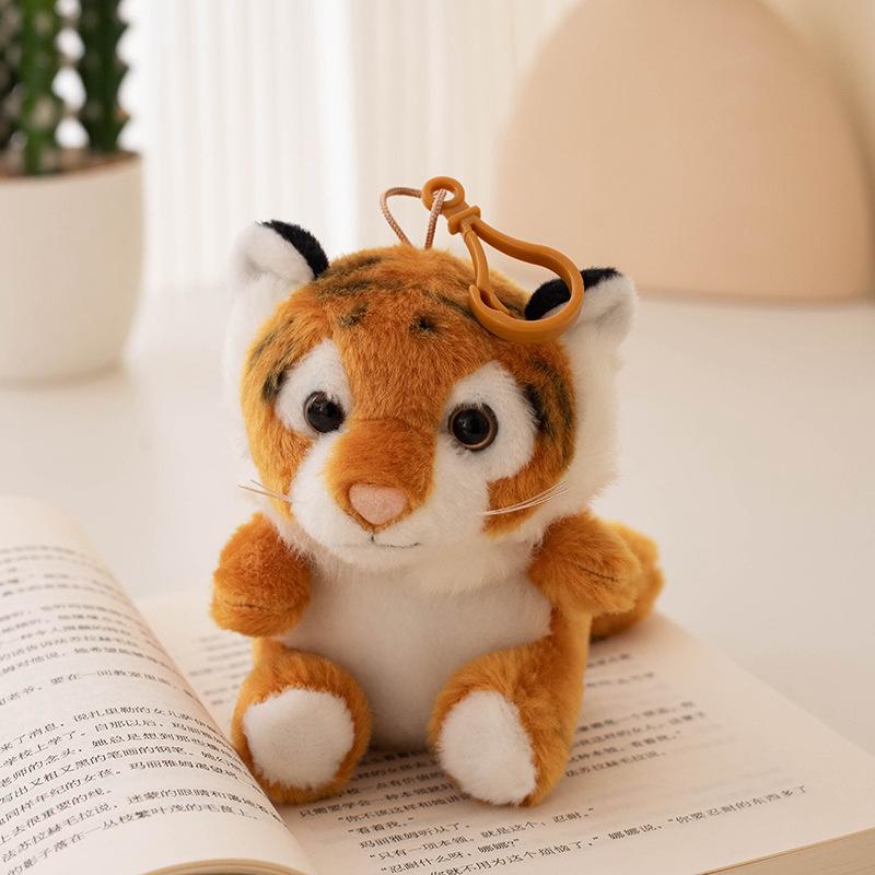 Мягкая игрушка в виде лесного животного, тигра, кольцо-защелка, креативный браслет, детские аксессуары на запястье, подарок в виде зоопарка