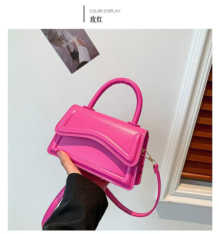 Small Fresh Women'S Bag Trendy Fashion Simple Shoulder Bag Solid Color Handbag Oblique Span Women'S Bag