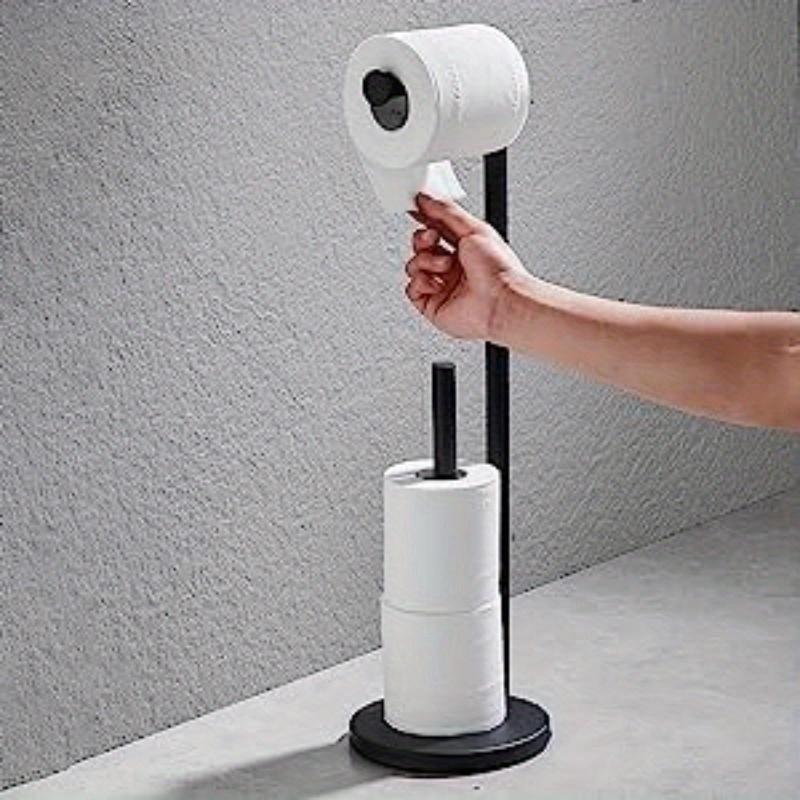Черный напольный держатель для туалетной бумаги, держатель для рулона бумаги из нержавеющей стали, стеллаж для хранения, стоячий держатель для бумажных полотенец в ванной комнате