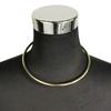 Silver Round Collar Neck Ring Metal Neck Ring Necklace Fashion Round Necklace  For Women Men