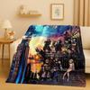 Sanrio Kingdom Hearts Cartoon Game Mickey Flannel Blanket,Ultra Soft Plush Throw for Home Bedroom Bed Sofa Cover Christmas Gift