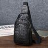 Мужская нагрудная сумка из натуральной кожи с узором крокодила, сумка-кроссбоди из коровьей кожи, трендовая мужская сумка через плечо