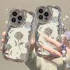 Полая розовая цепочка подходит для Apple 15promax мобильный телефон чехол Iphone14/13 посеребрение 11/12 полный пакет