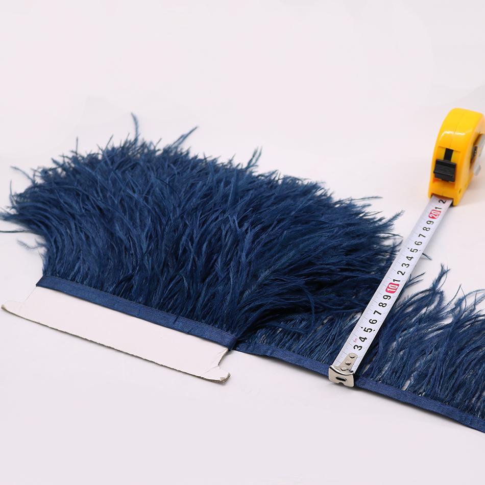 Перо 1 метр Цветные Натуральные Страусиные Перья Бахрома Отделка 8-10 см 10-15 см Лента Перья для Волос для Одежды Свадебный Декор Швейная Отделка