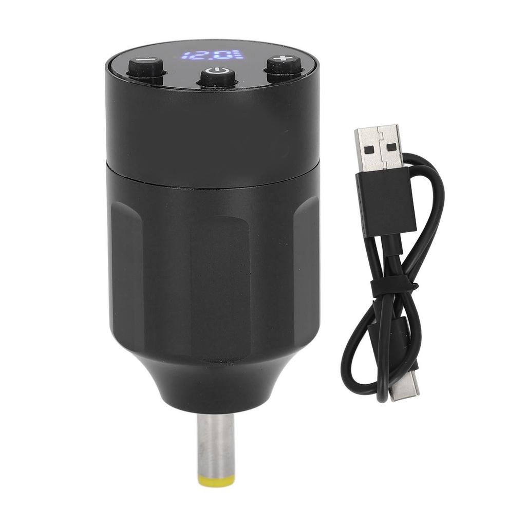 Беспроводной блок питания для тату DC интерфейс емкость 1300 мАч светодиодный экран алюминиевый сплав USB Type C аккумулятор для тату-машинки