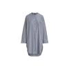 Платье Polo Ss23 в полоску с круглым вырезом и длинными рукавами Женские платья Синий WMPOSLPNDV20003-999