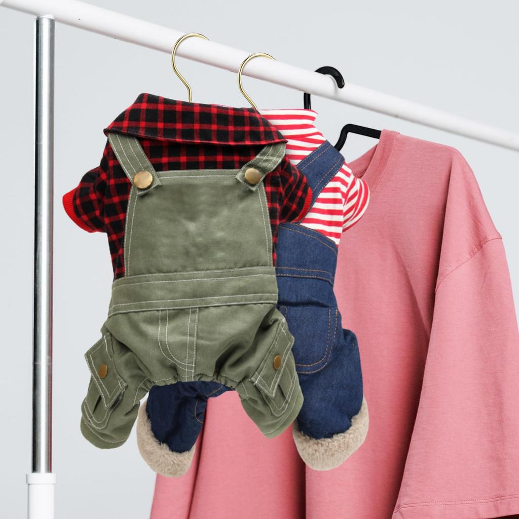 LIOOBO вешалка для домашних животных 20 см, детская вешалка, мини-вешалка для одежды, легкая, прочная, стильная, для хранения, для маленьких собак, кошек, набор из 10 штук, золотистая, нескользящая