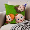 Cute American Children Cartoon CCocomelon Cushion Cover Pillowcase Antidustmite Invisible Zipper Short Plush Sofa Cushion