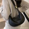 2025 New Armpit Teeth Bag Commuter Dumpling Bag Large Capacity High-End Shoulder Bag Hand Carry Crossbody Woven Bag