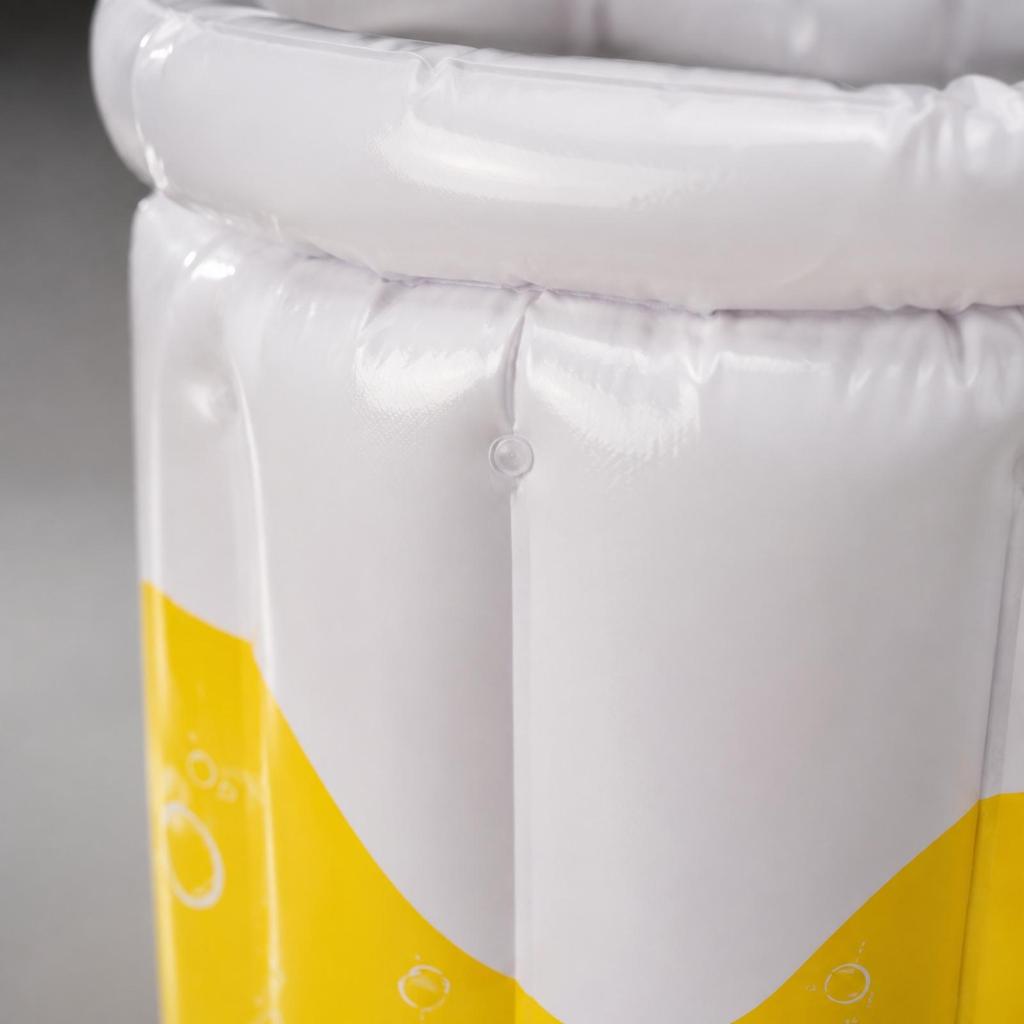 Inflatable Beer Cooler with Side Handle Portable Drinks Cooling Bin for Patios