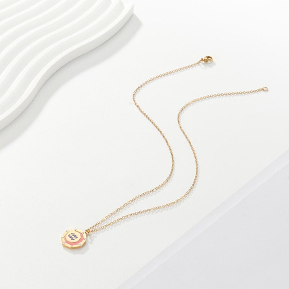 Цепи из титановой стали, 12 знаков зодиака, ожерелье с подвеской, корейский стиль, ювелирные изделия, модный дизайн