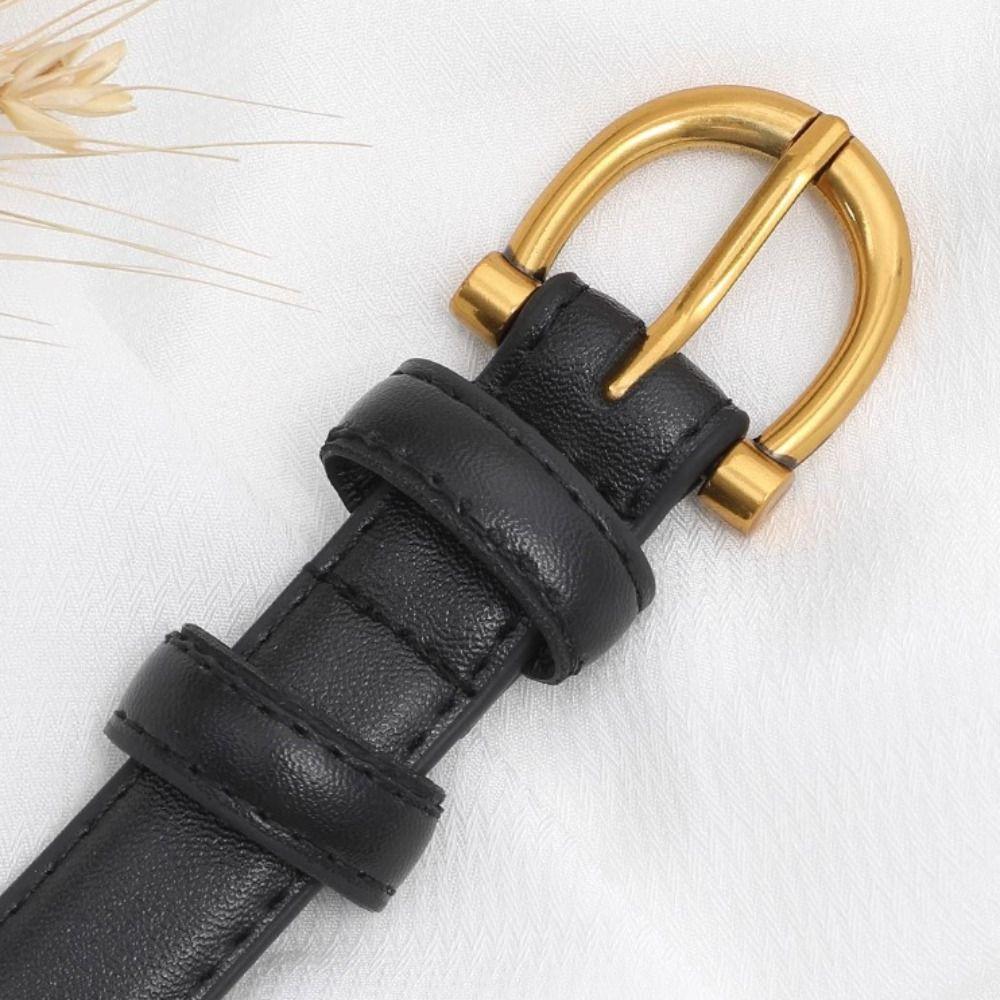 Jeans Decor Pu Waistbands Thin Trouser Decoration Retro Women Belt  Daily