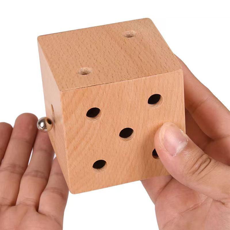 Wooden Labyrinth Marble Maze Game 3D Cube IQ Logic Training Brain Teasers For Adults And Kids Educational Toys Luxury Gifts