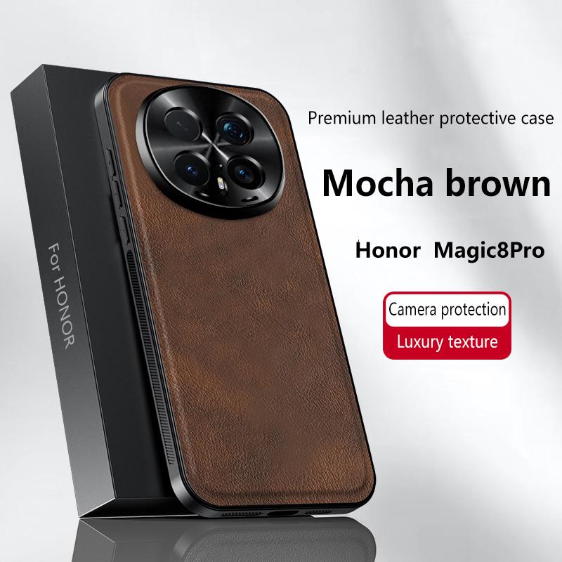Leather for Honor Magic 8 7 6 5 Lite Pro 600 400 X8D X9D Case Leather Matte Soft Full Camera Protect Cover Shell Phone Fundas
