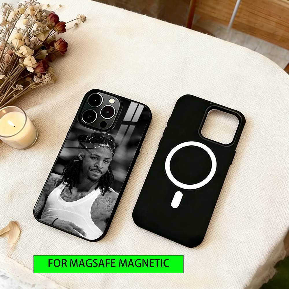 Чехол для телефона Ja Morant для iPhone 17, 16, 15, 14, 13, 12, 11 Plus, Pro, магнитный с Magsafe, беспроводная зарядка