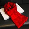 Will Scarf Women's Warm Winter Elderly Red Blessing Scarf Grandma Imitation Cashmere Mother Shawl
