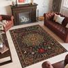 Rainbow Theme Crystal Velvet Floor Rug Personalized Custom Name Text Warm Carpet Home Decoration