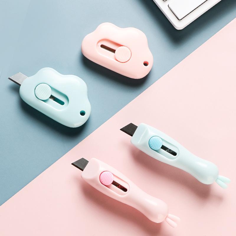 Mini Portable Small Utility Knife Small Express Package Opener Multi-functional Cartoon Paper-cutting Scissors