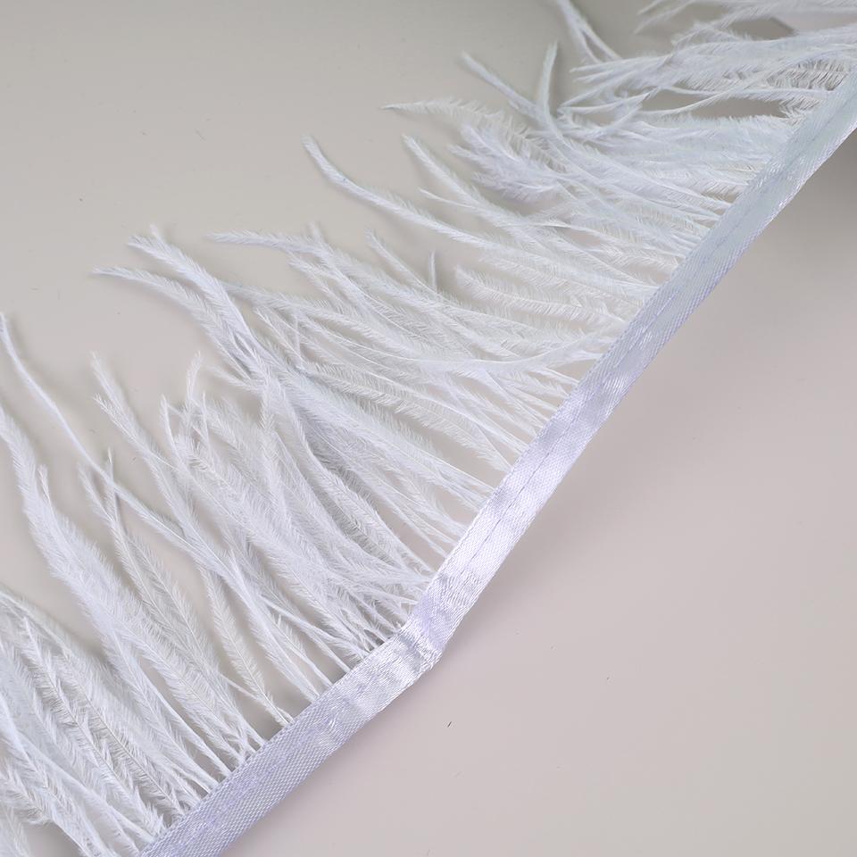 10 метров бахромы из страусиных перьев для рукоделия и поделок, аксессуары для платья из перьев, бахрома из перьев для одежды