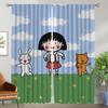 Chi-bi Maruko Хэллоуин украшения Шторы для гостиной Шторы для комнаты 2 Панельные абажуры Домашний интерьер Шторы Раздел