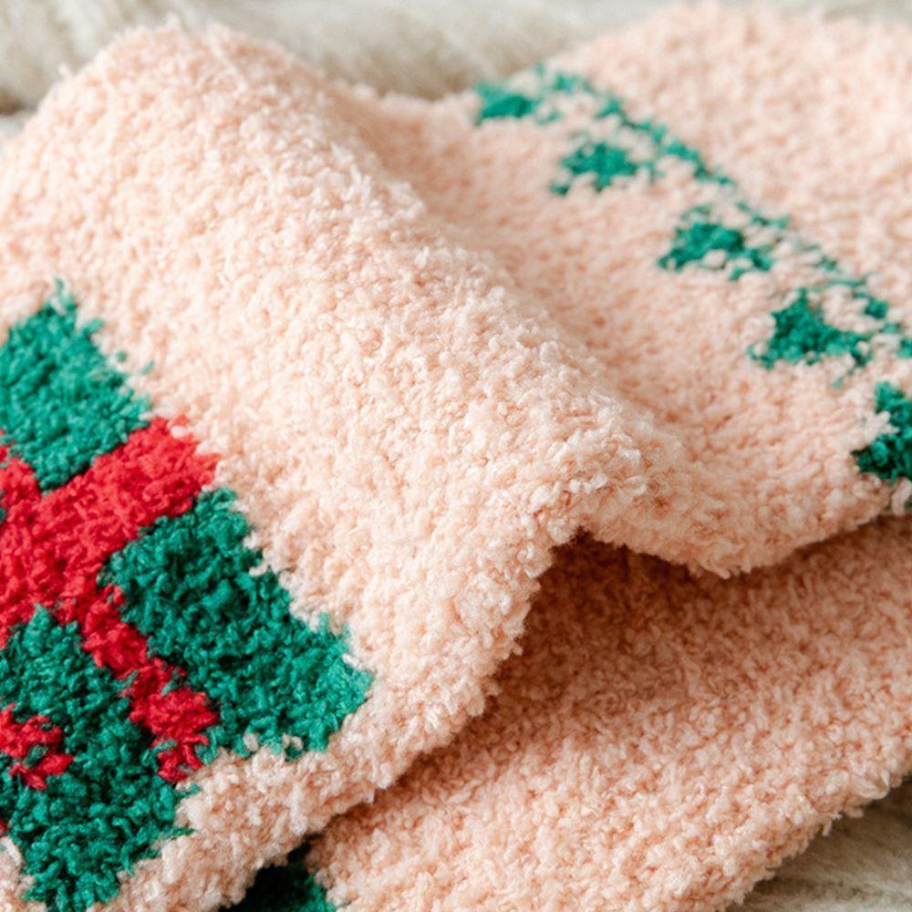 Duck Fashion Design Santa Korean Style Coral Fleece Socks Christmas Hosiery Floor Socks Women Socks